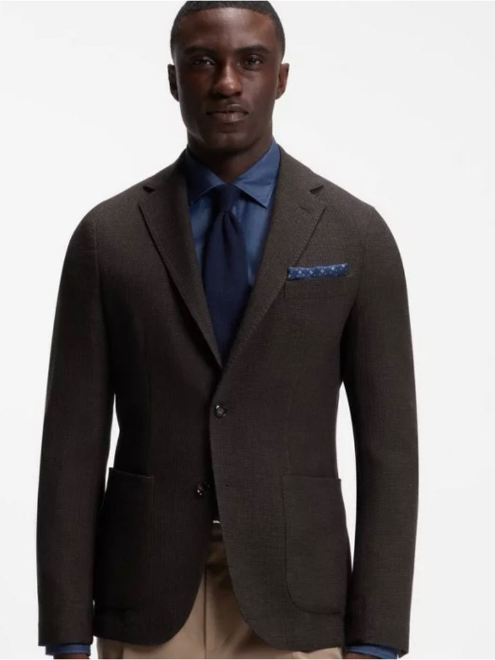 Hugo Boss Ryan Slim Fit Men's Brown 100% virgin wool lined blazer, size 36S